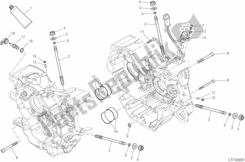 Todas las partes para 10a - Par De Semicárter de Ducati Hypermotard Thailand 821 2015